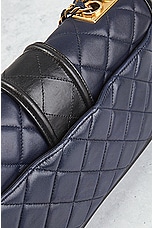 FWRD Renew Chanel Quilted Single Flap Shoulder Bag in Navy, view 8, click to view large image.