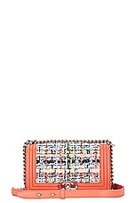 FWRD Renew Chanel Tweed Boy Shoulder Bag in Coral, view 1, click to view large image.