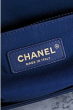 FWRD Renew Chanel Boy Chain Shoulder Bag in Blue, view 5, click to view large image.