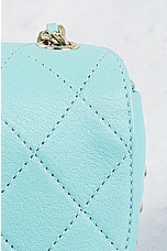 FWRD Renew Chanel Quilted Flap Shoulder Bag in Blue, view 7, click to view large image.