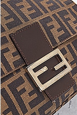 FWRD Renew Fendi Zucca Mama Baguette Shoulder Bag in Brown, view 5, click to view large image.