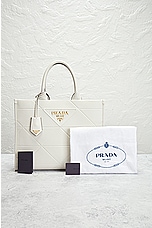 FWRD Renew Prada Quilted Tote Bag in White, view 8, click to view large image.