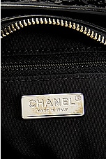 FWRD Renew Chanel Spangle Leather Shoulder Bag in Black & White, view 6, click to view large image.