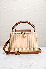 FWRD Renew Louis Vuitton Capucines BB Handbag in Brown, view 2, click to view large image.