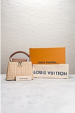 FWRD Renew Louis Vuitton Capucines BB Handbag in Brown, view 8, click to view large image.