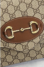 FWRD Renew Gucci Horsebit Shoulder Bag in Beige, view 7, click to view large image.