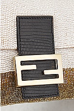 FWRD Renew Fendi Beaded Baguette Shoulder Bag in White, view 5, click to view large image.