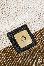 FWRD Renew Fendi Beaded Baguette Shoulder Bag in White, view 7, click to view large image.