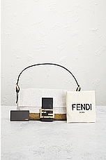 FWRD Renew Fendi Beaded Baguette Shoulder Bag in White, view 8, click to view large image.