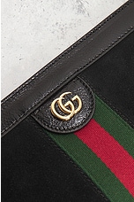 FWRD Renew Gucci Ophidia Leather Suede Shoulder Bag in Black, view 5, click to view large image.