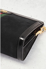 FWRD Renew Gucci Ophidia Leather Suede Shoulder Bag in Black, view 8, click to view large image.