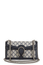 FWRD Renew Gucci GG Supreme Dionysus Shoulder Bag in Black, view 1, click to view large image.