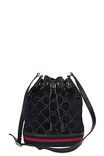 FWRD Renew Gucci GG Bucket Bag in Blue, view 1, click to view large image.