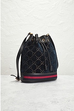 FWRD Renew Gucci GG Bucket Bag in Blue, view 4, click to view large image.