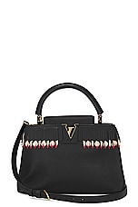 FWRD Renew Louis Vuitton Capucines Handbag in Black, view 1, click to view large image.