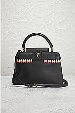 FWRD Renew Louis Vuitton Capucines Handbag in Black, view 2, click to view large image.