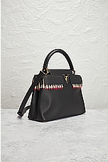 FWRD Renew Louis Vuitton Capucines Handbag in Black, view 4, click to view large image.