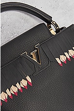 FWRD Renew Louis Vuitton Capucines Handbag in Black, view 5, click to view large image.