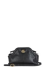 FWRD Renew Gucci GG Marmont Rebelle Shoulder Bag in Black, view 1, click to view large image.