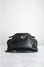 FWRD Renew Gucci GG Marmont Rebelle Shoulder Bag in Black, view 2, click to view large image.