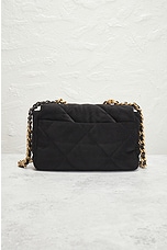 FWRD Renew Chanel Quilted Velvet Chain Shoulder Bag in Black, view 3, click to view large image.