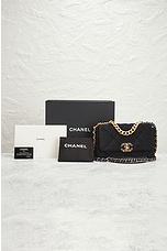 FWRD Renew Chanel Quilted Velvet Chain Shoulder Bag in Black, view 8, click to view large image.