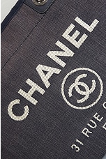 FWRD Renew Chanel Deauville Tote Bag in Black, view 8, click to view large image.