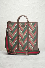 FWRD Renew Gucci GG Supreme Canvas Leather Tote Bag in Multi, view 2, click to view large image.