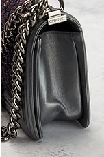 FWRD Renew Chanel Quilted Tweed Chain Boy Bag in Silver, view 7, click to view large image.