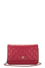 FWRD Renew Chanel Matelasse Caviar Chain Shoulder Bag in Red, view 1, click to view large image.