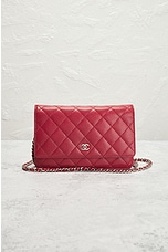 FWRD Renew Chanel Matelasse Caviar Chain Shoulder Bag in Red, view 2, click to view large image.