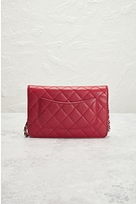 FWRD Renew Chanel Matelasse Caviar Chain Shoulder Bag in Red, view 3, click to view large image.