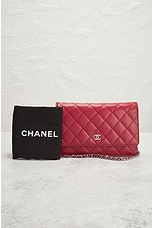 FWRD Renew Chanel Matelasse Caviar Chain Shoulder Bag in Red, view 9, click to view large image.