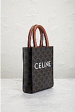 FWRD Renew Celine Vertical Cabas Triomphe Handbag in Brown, view 4, click to view large image.