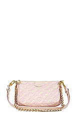 FWRD Renew Louis Vuitton Summer Stardust Pochette Accessoires Shoulder Bag in Pink, view 1, click to view large image.