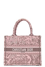 FWRD Renew Dior Toile De Jouy Embroidery Book Tote Bag in Pink, view 1, click to view large image.