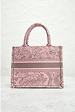 FWRD Renew Dior Toile De Jouy Embroidery Book Tote Bag in Pink, view 3, click to view large image.