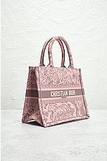 FWRD Renew Dior Toile De Jouy Embroidery Book Tote Bag in Pink, view 4, click to view large image.