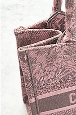 FWRD Renew Dior Toile De Jouy Embroidery Book Tote Bag in Pink, view 6, click to view large image.