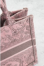 FWRD Renew Dior Toile De Jouy Embroidery Book Tote Bag in Pink, view 7, click to view large image.