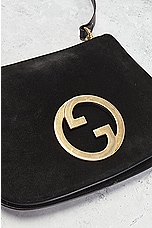 FWRD Renew Gucci Leather Interlocking G Shoulder Bag in Black, view 5, click to view large image.