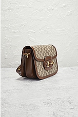 FWRD Renew Gucci Horsebit Shoulder Bag in Beige, view 4, click to view large image.