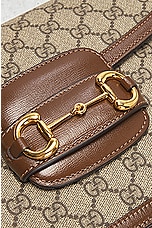 FWRD Renew Gucci Horsebit Shoulder Bag in Beige, view 5, click to view large image.