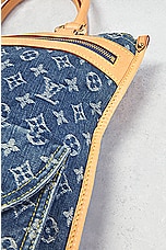 FWRD Renew Louis Vuitton Monogram Denim Tote Bag in Blue, view 9, click to view large image.