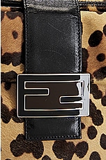 FWRD Renew Fendi Leopard Shoulder Bag in Tan, view 5, click to view large image.