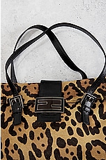 FWRD Renew Fendi Leopard Shoulder Bag in Tan, view 6, click to view large image.