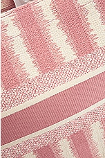FWRD Renew Dior Canvas Striped Book Tote Bag in Pink, view 7, click to view large image.