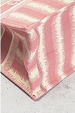 FWRD Renew Dior Canvas Striped Book Tote Bag in Pink, view 8, click to view large image.
