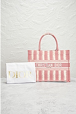 FWRD Renew Dior Canvas Striped Book Tote Bag in Pink, view 9, click to view large image.