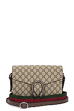 FWRD Renew Gucci GG Supreme Dionysus Shoulder Bag in Beige, view 1, click to view large image.